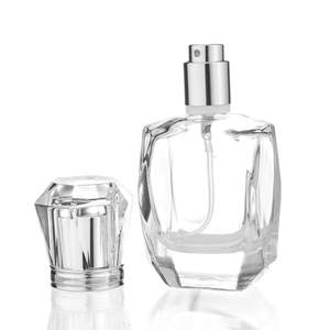 Wholesale 30ml <b>Glass</b> Empty Perfume Spray Bottle Silver Pump Empty <b>Square</b> <b>Glass</b> Perfume Bottle - Product Image 4