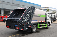 Camion à ordures compacteur diesel JAC Junling V5 7 m³ avec rampe de compression, transmission manuelle 4x2