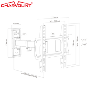 Soporte de TV de Acero con Movimiento Completo Charmount, 17-42 Pulgadas, 200x200mm, Soporte para TV de 17-42 Pulgadas - Product Image 3