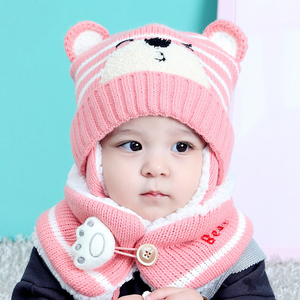 <span class=keywords><strong>Bonnet</strong></span> et écharpe à rayures pour enfant, couvre-oreilles d'hiver pour enfant, ensemble <span class=keywords><strong>bonnet</strong></span> et écharpe pour fille et garçon - Product Image 3