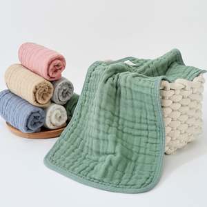 Multi-Colors <b>Muslin</b> Washcloths <b>Baby</b> Burping <b>Cloth</b> Diapers 6 Absorbent Layers <b>Muslin</b> Face Towels - Product Image 1