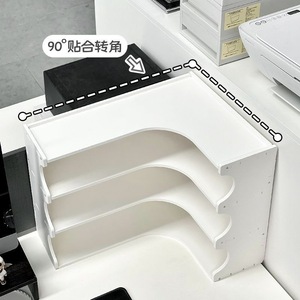 Office Desktop <b>Corner</b> Shelf 4 Tier 49cm Rectangle <b>Storage</b> Organizer For Books Toys And Miscellaneous Items - Product Image 1
