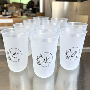 Vasos de Plástico de 12 oz con Monograma que Cambian de Color, Duraderos, para Fiestas Infantiles de Verano, con Logotipo Personalizado, para Estadios, Recuerdos de Boda, Personalizables - Product Image 1