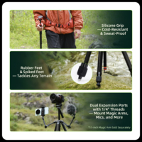 Trépied professionnel en fibre de carbone Fotopro, stable, léger, pour la chasse, l'observation des oiseaux, support de caméra à charge lourde