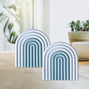 Sous-verres et tapis de table antidérapants en caoutchouc, silicone et PVC, style nordique, écologiques, personnalisables, avec motif arc-en-ciel mignon pour boissons - Product Image 2