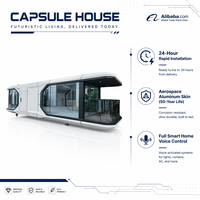 Maison Capsule Spatiale de Luxe, Maison Modulaire Préfabriquée Mobile de Luxe, Hôtel-Villa de Glamping Extérieur, Prix d'Usine en Gros