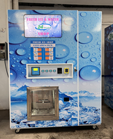 Distributeur automatique de glace et d'eau PUKUI, capacité 150 kg, pour extérieur, avec paiement par carte de crédit et code QR