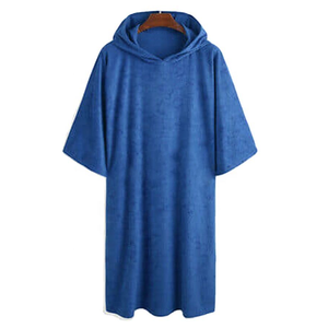 بونشو ركوب الأمواج كبير الحجم مع غطاء للرأس، دافئ وقابل للتنفس، مع حماية من الأشعة فوق البنفسجية، مخصص للبالغين للغوص والشاطئ - Product Image 2