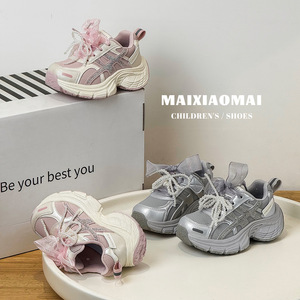 <span class=keywords><strong>Zapatillas</strong></span> para <span class=keywords><strong>Niñas</strong></span> Mai Mai, Primavera 2026, Estilo Coreano, con Lazo, Pedrería, Suela Gruesa, <span class=keywords><strong>Velcro</strong></span>, Ligeras, Tipo Dad Shoes - Product Image 2