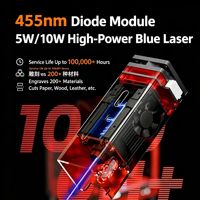 Graveur laser portable DAJA A7mini Pro 10W, machine de marquage et de découpe automatique de bureau pour projets de bricolage et de création de logos