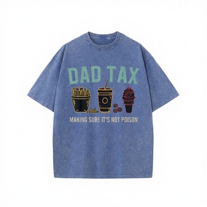 Men's Oversized Vintage Acid Washed Knitted 100% Cotton O-neck <b>Tshirt</b> Quick Dry Hip Hop Pattern Custom DTF Printed Short Sleeves - Product Image 2