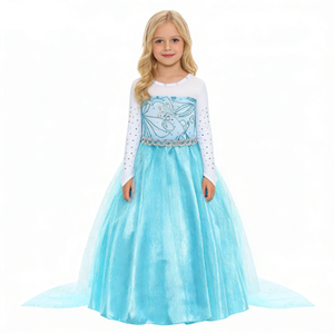 Vestito da Principessa per Bambine, Costume Regina delle Nevi Elsa <span class=keywords><strong>Anna</strong></span>, Abito Luminoso per Giochi di Ruolo, Festa di Natale - Product Image 1