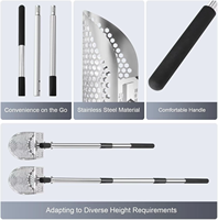 Accessoires d'outil de creusement de détecteur de métaux de plage de scoop de sable d'acier inoxydable pour la chasse au trésor sous-marine