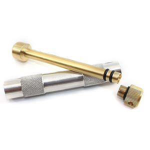 <b>Fire</b> Piston Compressed Air Ignition <b>Tool</b> Brass Tube Silver Set Portable Eco Friendly Handheld <b>Fire</b> Starter - Product Image 1