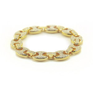 Hip-hop men's street <b>bracelet</b> jewelry is cool, diamond-encrusted, pig nose buckle, and <b>bracelets</b> - Product Image 1