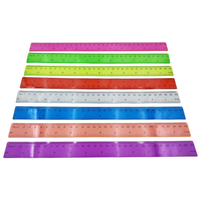 Règles en plastique colorées promotionnelles de 30 cm (12 pouces) pour étudiants, logo personnalisé, règle droite, papeterie et fournitures scolaires