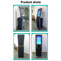 Machine de Commande et Paiement Automatique Libre-Service de 27 Pouces, Borne Autonome sur Pied pour Fast-Food, Boissons et Restaurants