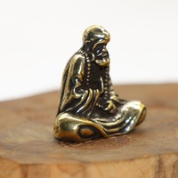 Statue de Bouddha Rétro en Bronze en Gros, Bodhisattva Zen, Ornement Figuratif pour Cérémonie du Thé et Bâtonnets d'Encens