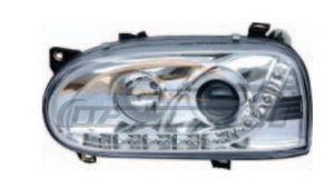 Fari Anteriori LED Bianchi con Luci Diurne per Volkswagen V.W <span class=keywords><strong>GOLF4</strong></span> 1992-1997 H6941017AF H6941018AF - Product Image 2