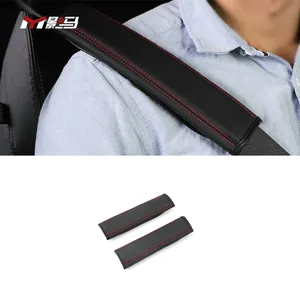 غطاء حزام مقعد السيارة غطاء حزام الأمان الجلدي غطاء الكتف شامل حزام الأمان الأوتوماتيكي يغطي حماية الكتف لسيارات VW golf7 mk7 8