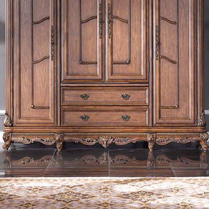 Hot Bán Mỹ Phong Cách Lưu Trữ Tủ Quần Áo Gỗ Sang Trọng Quần Áo Tủ Óc Chó Màu Đồ Nội Thất Nhà Tủ Quần Áo - Product Image 6