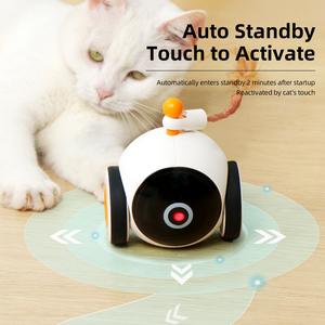 Modern Eco-Friendly Automatic Magic <strong>Wheel</strong> Teasing Toy Dogs Smart Kitten <strong>Racing</strong> Car Small Plastic Electric Space Product - Product Image 1