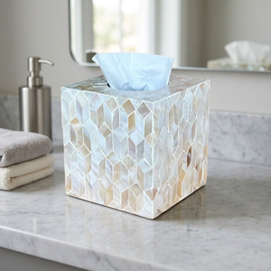 Best Quality Luxury Handmade Eco-Friendly Mother Pearl Tissue Box Stylish Storage Solution for Tissue Papers Living Rooms - Product Image 1