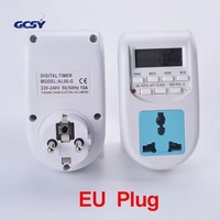 Minuterie numérique avec prise UK EU Programmation hebdomadaire Minuterie numérique électronique programmable Affichage LCD 220V 50Hz 10A