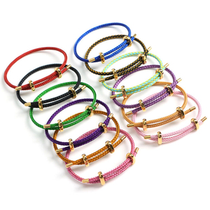 Pulseras Unisex <span class=keywords><strong>de</strong></span> Acero Inoxidable con Forma <span class=keywords><strong>de</strong></span> 8 en Oro <span class=keywords><strong>de</strong></span> 18K, Modernas y Coloridas, con Cable Trenzado y Piedras Principales <span class=keywords><strong>de</strong></span> Diamante y Perla - Product Image 6