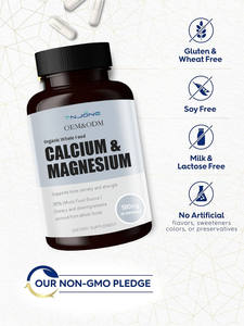 Oem private תווית המחיר הטוב ביותר סידן מגנזיום אבץ כמוסות מזון 500 מ "ג סידן מגנזיום קפסולות - Product Image 4