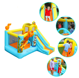 Château gonflable avec double toboggan, thème canard jaune, trampoline pour enfants, aire <span class=keywords><strong>de</strong></span> jeux pour fête d'anniversaire, lit <span class=keywords><strong>de</strong></span> saut - Product Image 5