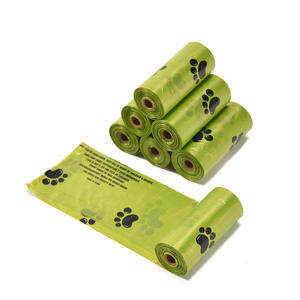 Toptan Pet Poop çanta tek kullanımlık en baskılı bozulması köpek kaka poşetleri biyobozunur Compostable atık torbaları - Product Image 2