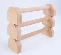 Usine directe personnalisée salle de sport intérieure Fitness exercice entraînement Paralettes en bois durables Push Up Stands Bar
