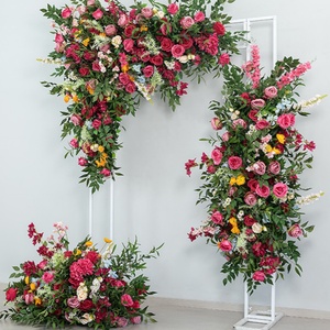 Muro de Flores Artificiales de Seda <span class=keywords><strong>para</strong></span> Decoración de Bodas, Arreglo Floral de Rosas Realistas <span class=keywords><strong>para</strong></span> Fondo de Fiesta, Arco, Camino de Mesa y Decoración de Eventos - Product Image 3