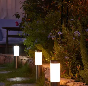 Alta Qualidade Ao Ar Livre Impermeável Led Solar Garden Lights Lawn pathway Street Lamp For Path Street Garden Decoration