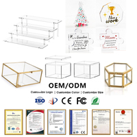 Boîte de présentation carrée de haute qualité 6*6*2 CM, petite boîte de rangement transparente en matériaux recyclés, plastique PET