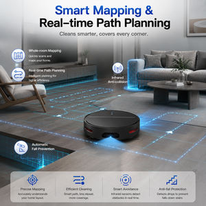 <span class=keywords><strong>Aspirateur</strong></span> <span class=keywords><strong>robot</strong></span> et serpillière 3-<span class=keywords><strong>en</strong></span>-<span class=keywords><strong>1</strong></span> portable, mini, fin, entièrement automatique, 78 mm, pour sols secs et humides, à prix abordable - Product Image 4