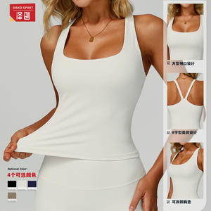 Disko Sport – gilet de Yoga côtelé pour femmes, col croisé, couleur unie, haut de Fitness très élastique, vêtements de course en plein air, EBX3093 - Product Image 3