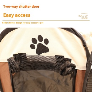 Recinzione per cani pieghevole antigraffio per animali domestici ottagonale per interni ed esterni con chiusura a cerniera per uso in sala parto - Product Image 4