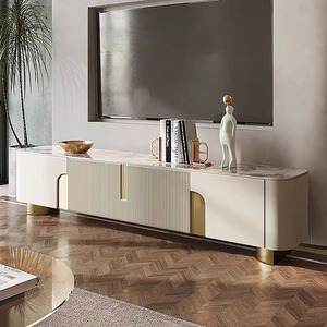 Mueble de <span class=keywords><strong>TV</strong></span> Moderno y Contemporáneo de <span class=keywords><strong>Madera</strong></span> Rectangular para Dormitorio, Sala de Estar o Apartamento de Hotel, con Almacenamiento, <span class=keywords><strong>Panel</strong></span> Superior de Pizarra - Product Image 5