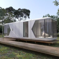 Maison conteneur unique au design moderne Maison mobile cabine Apple préfabriquée pour bureau, maison ou magasin commercial