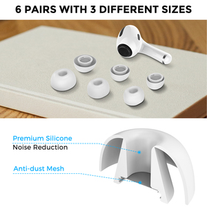 Embouts d'oreille en silicone AHASTYLE pour <span class=keywords><strong>AirPods</strong></span> <span class=keywords><strong>Pro</strong></span>, conception intra-auriculaire, MEILLEURE RÉDUCTION DU BRUIT - Product Image 2