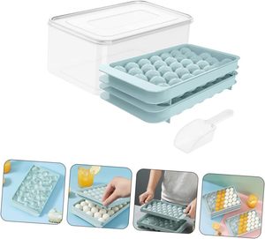 Molde para Hacer Hielo en Forma de Bola Rectangular Mini, Ecológico, Libre de BPA, con Tapa y Cuchara para Hielo, Logotipo Personalizado - Product Image 3