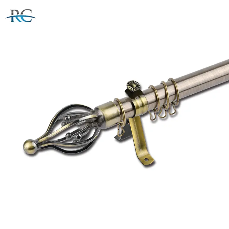 classics extendable iron curtain rod double pvc box packing cheap price window curtain rod metal shower