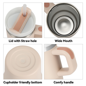 Yatai 14 oz đôi tường thép không gỉ cốc cho trẻ em thăng hoa trống du lịch <span class=keywords><strong>Mug</strong></span> xử lý rơm lạnh nhiệt cốc cà phê - Product Image 5