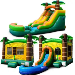 Kommerzielle aufblasbare Lunar Stroll Bounce House Jumping Castle Wasser rutsche Kommerzielle aufblasbare Spielzeug kombination