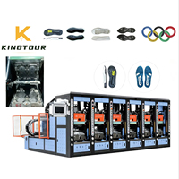 Machine de moulage par injection de caoutchouc à double couleur et 6 stations KT-8586S pour la fabrication de semelles et de chaussures en caoutchouc