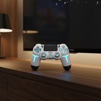 Joystick y Controlador de Juegos GAMINJA a Precio de Fábrica, con Luz RGB, Inalámbrico, Diseño Ergonómico y Motor de Vibración para PS4