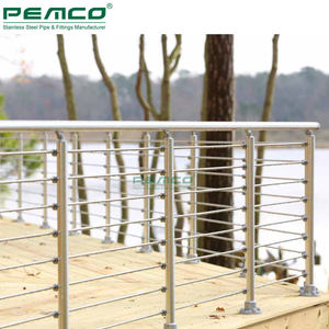 פשוט עיצוב מעקה 304 316 עגול צינורי נירוסטה צינור מעקה מרפסת מעקה - Product Image 2