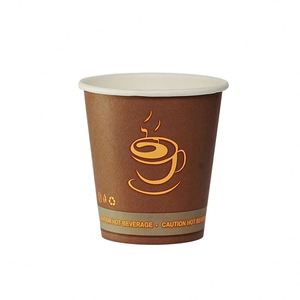 แก้วกาแฟ/ชาแบบใช้แล้วทิ้งรักษ์โลก ขนาด 4/7/8/9/10/12/16/20/22 ออนซ์ สีขาว ทำจากกระดาษคราฟท์ สำหรับซื้อกลับบ้าน - Product Image 4